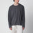 T-shirt a manica lunga nera slavata