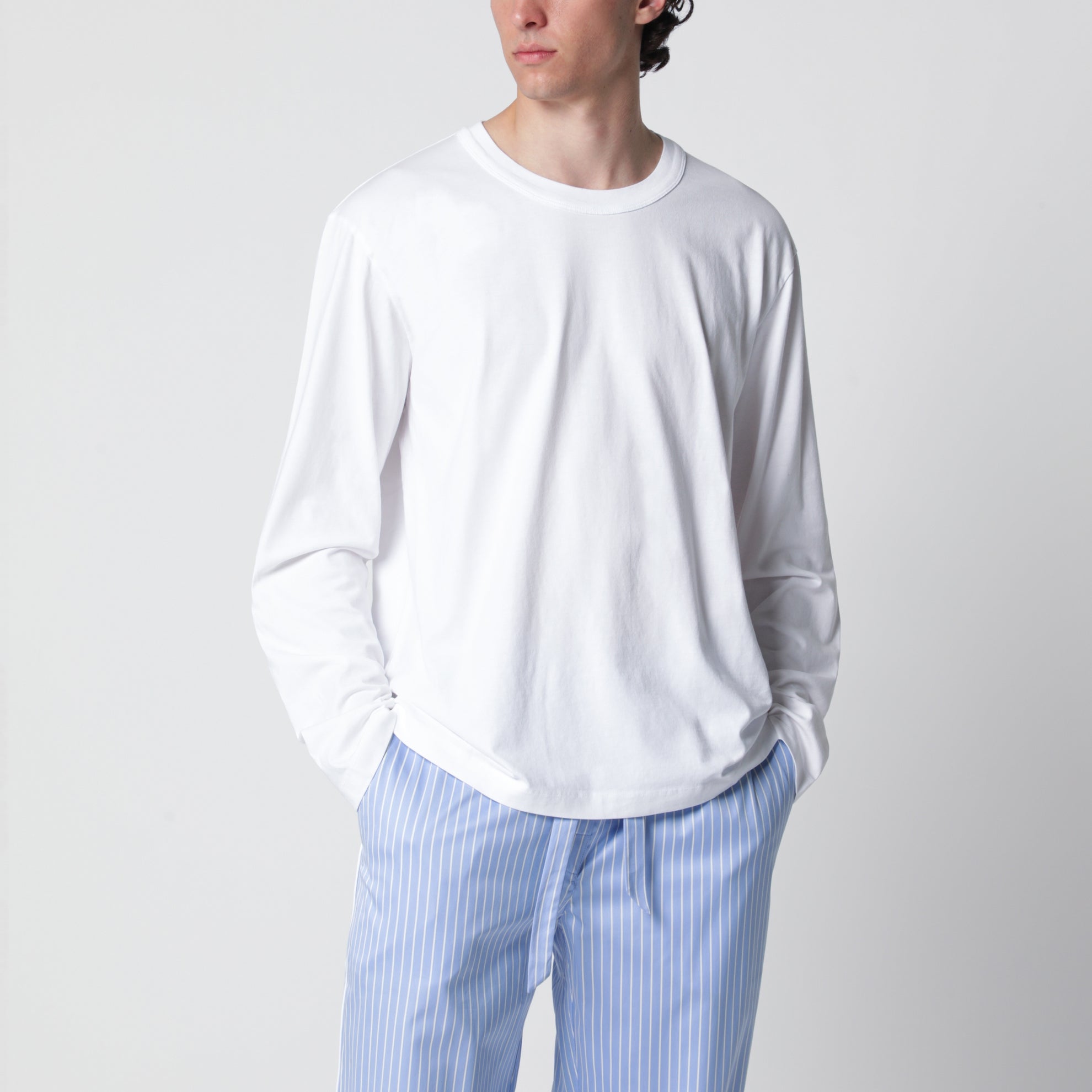 T-shirt a manica lunga bianca