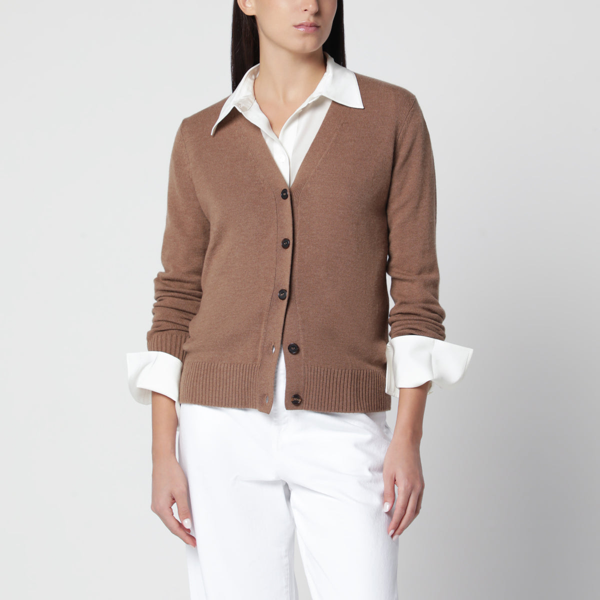 Camel wool cardigan