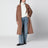 Cappotto midi color cammello in lana e cachemire