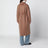 Cappotto midi color cammello in lana e cachemire