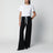 Weite schwarze Hose aus Double-Jersey