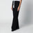 Weite schwarze Hose aus Double-Jersey