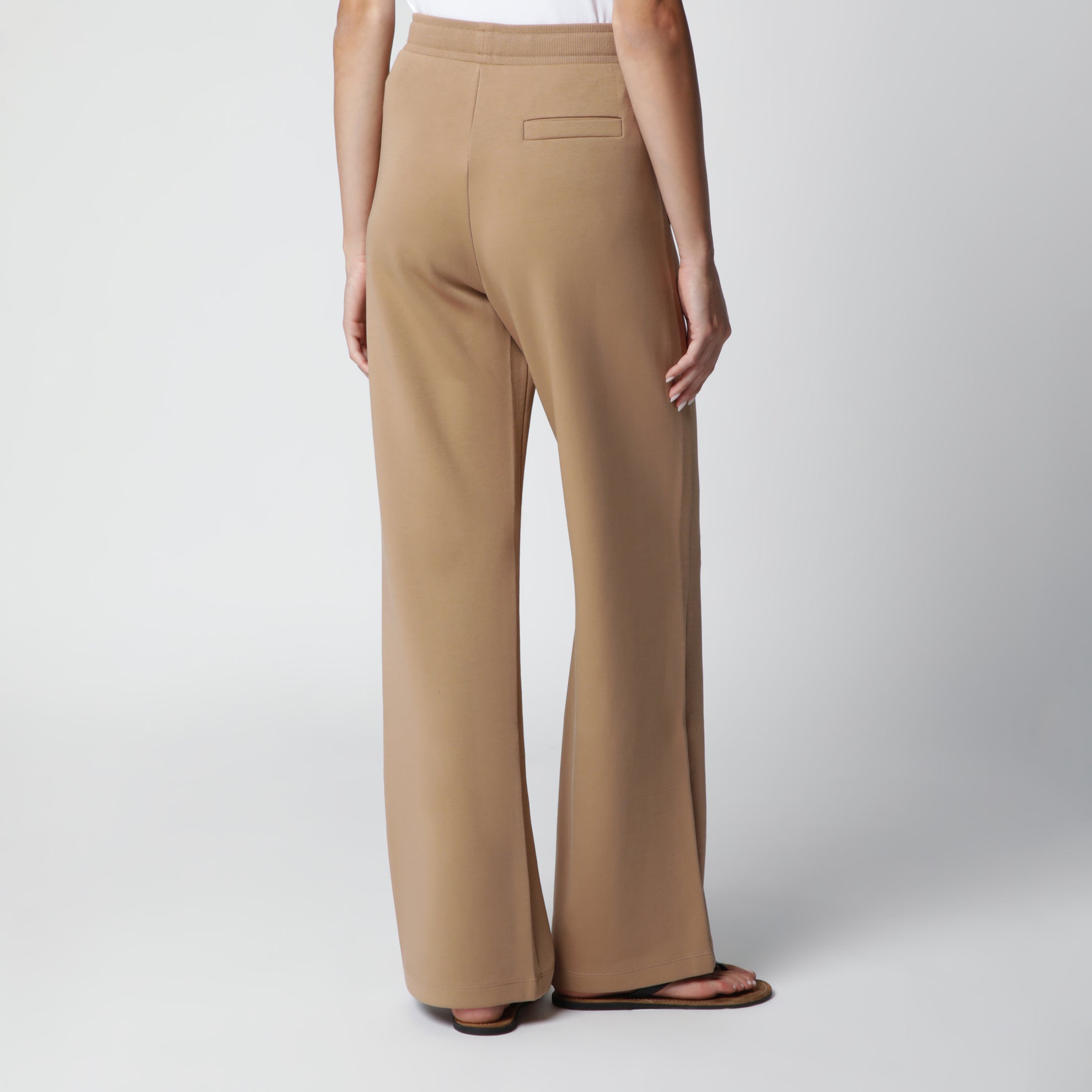Hose aus Baumwolljersey in Camel
