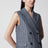 Double-Breasted Pinstripe Linen Vest