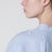 Camicia in lino azzurro chiaro con colletto alla coreana