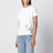 T-shirt bianca in cotone con stampa logo
