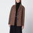 Giacca monopetto in lana double marrone