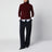 Rollkragenpullover Bordeaux aus Wolle und Kaschmir