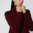 Rollkragenpullover Bordeaux aus Wolle und Kaschmir