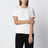 T-shirt écru in misto cotone con ricamo logo