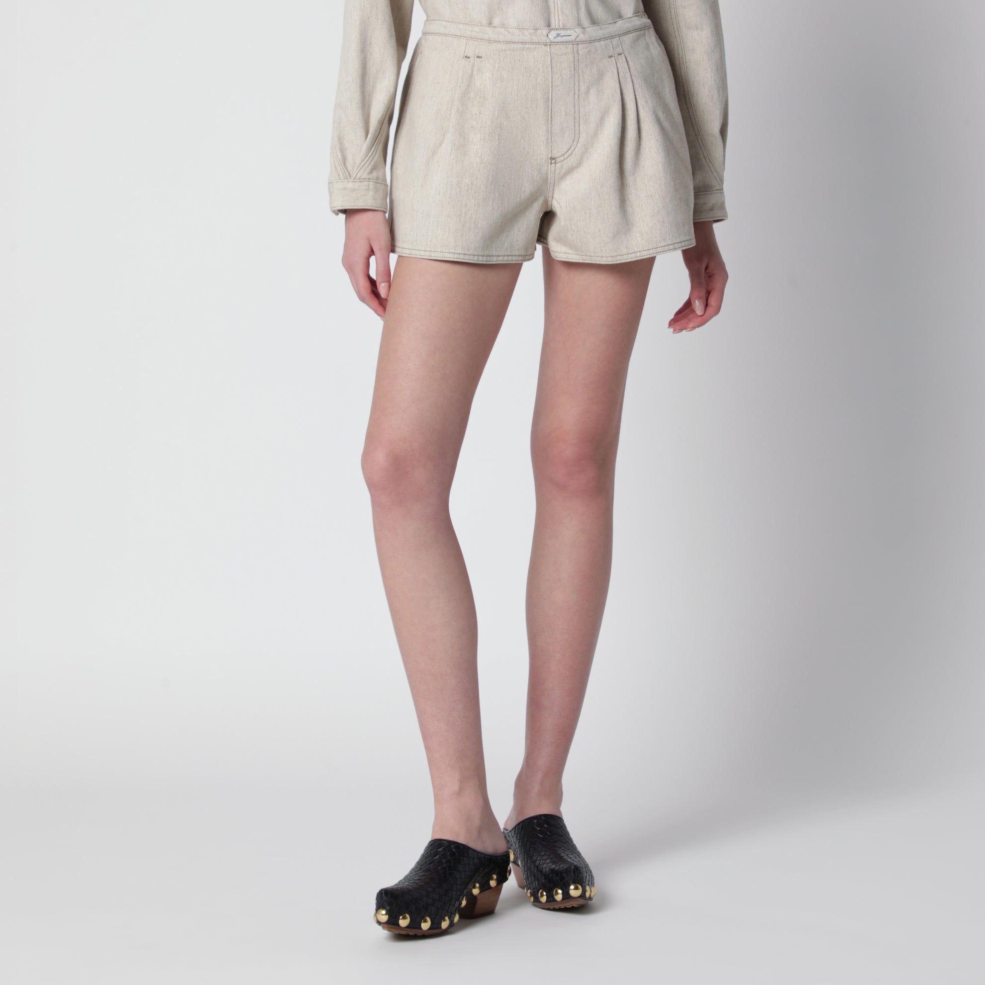 Shorts beige in denim Amelo de-Nîmes