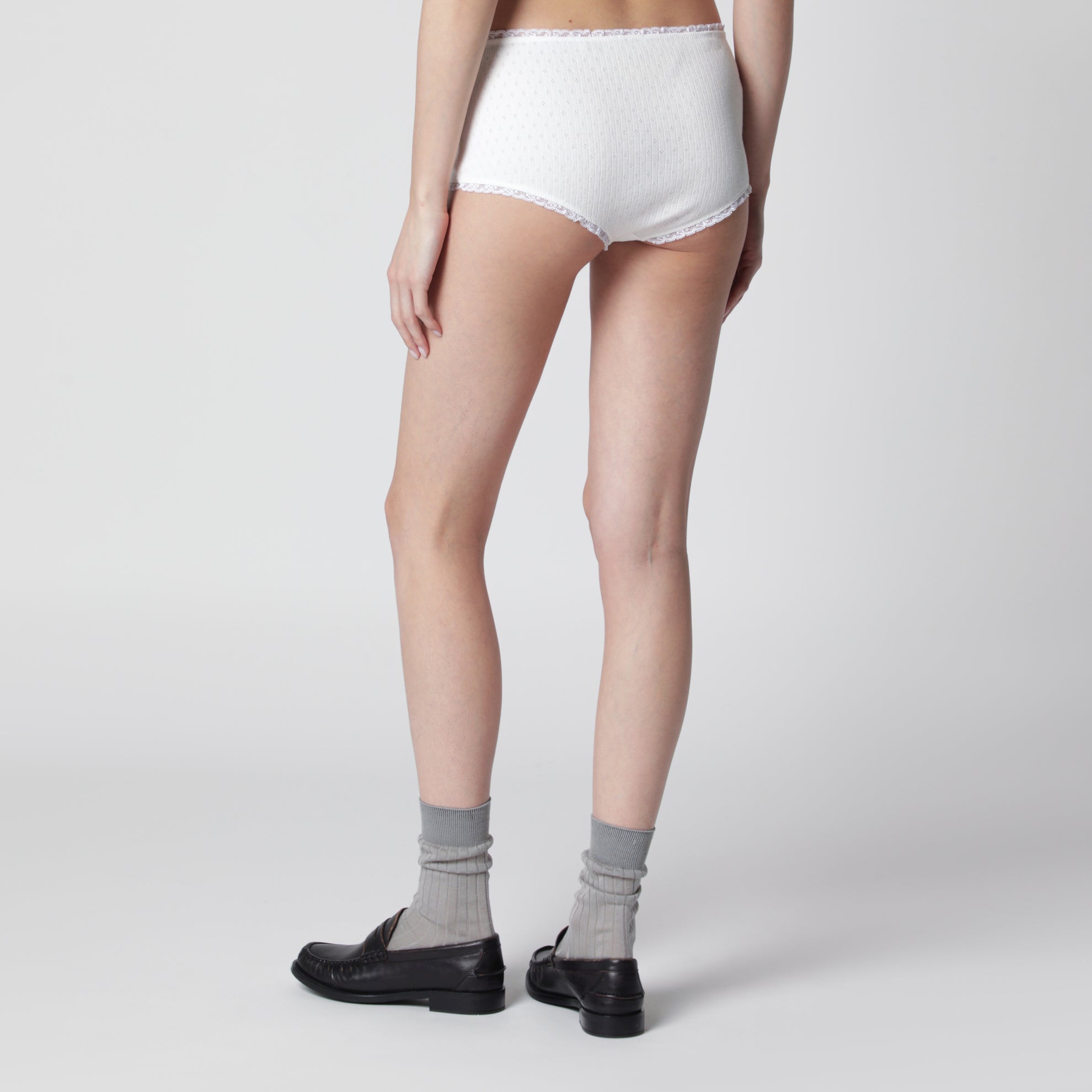 White cotton culottes