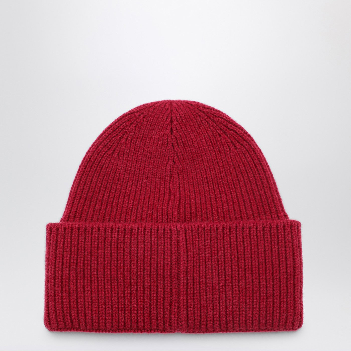 Cuffia in lana e cashmere bordeaux