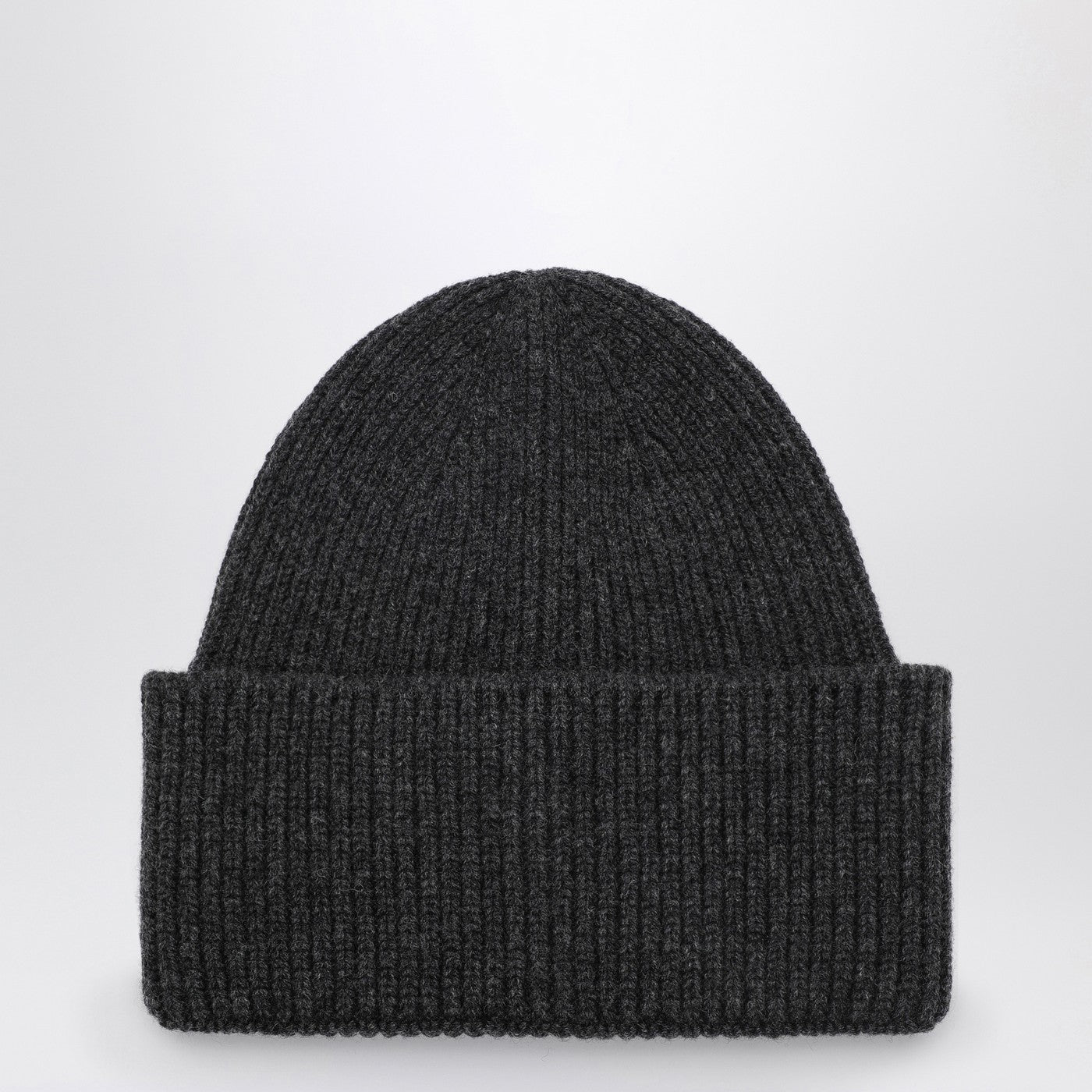 Anthracite wool and cashmere beanie