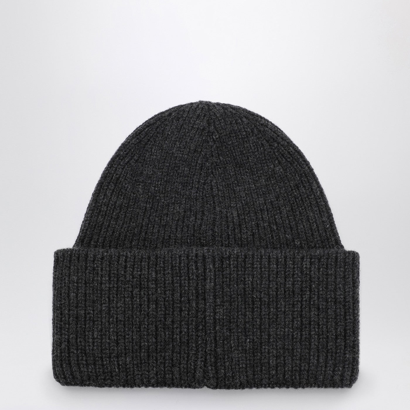Anthracite wool and cashmere beanie