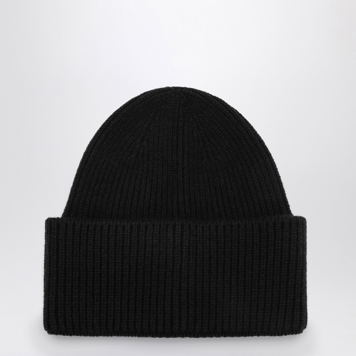 Cuffia in lana e cashmere nera