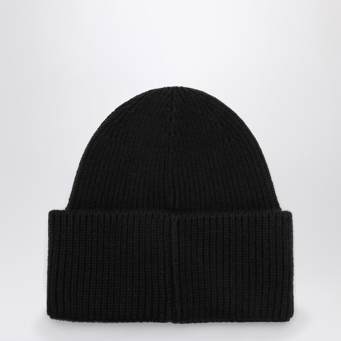 Cuffia in lana e cashmere nera