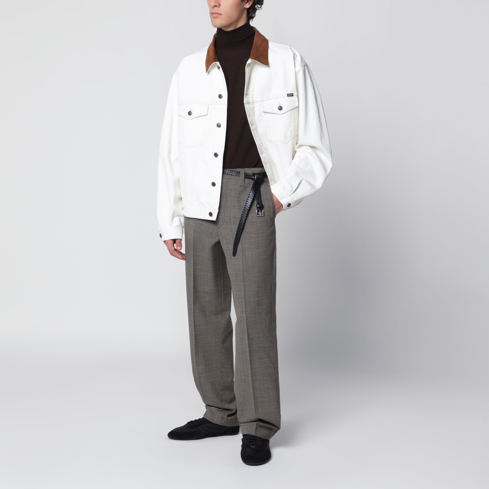 Pantalon en laine vert forêt