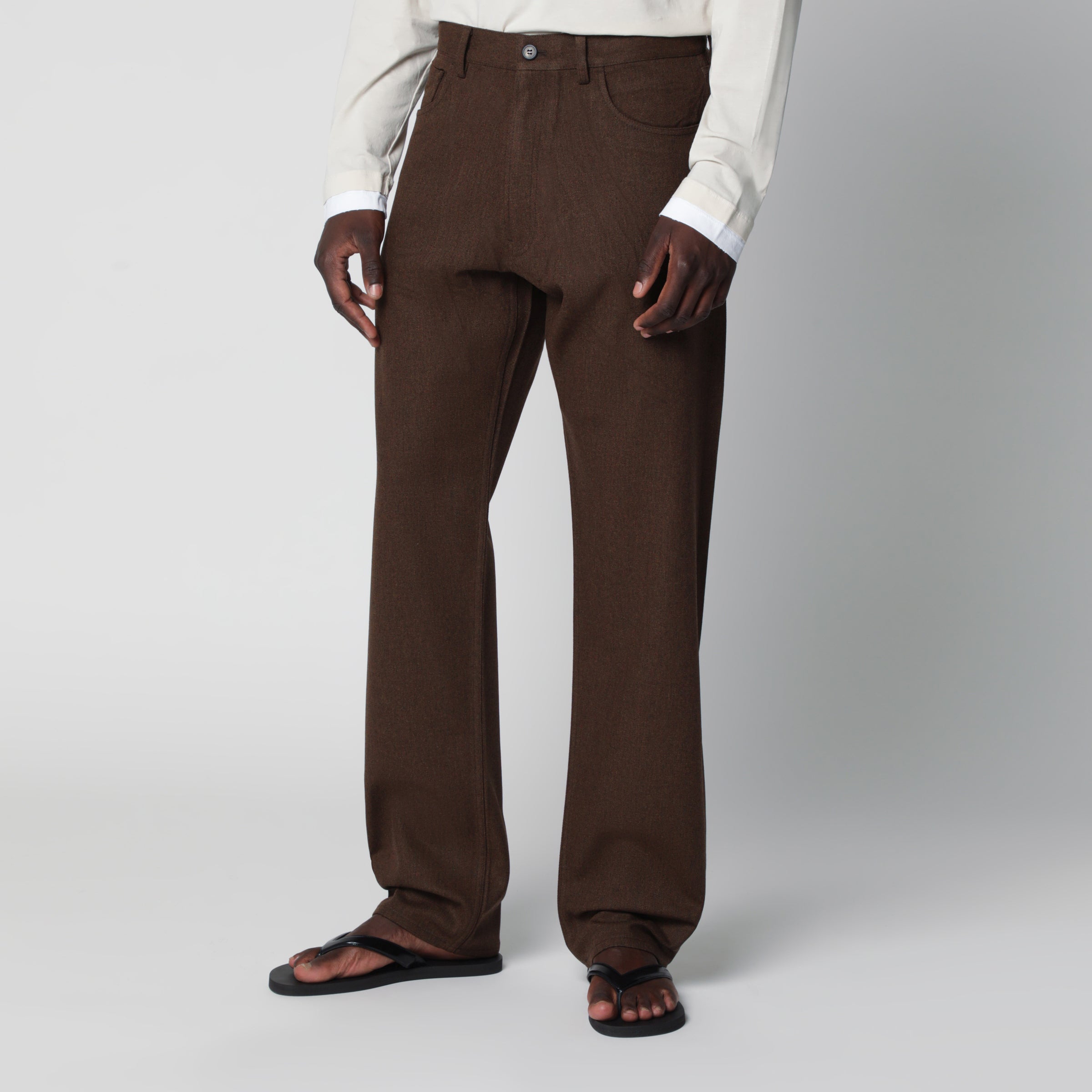 Prada Ebony-colored wool trousers | TheDoubleF