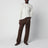 Ebony-colored wool trousers