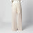 Wide-leg trousers in ecru organza cotton voile