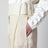 Wide-leg trousers in ecru organza cotton voile