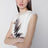 White double-layer top in satin and tulle