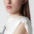 White double-layer dress in satin and tulle