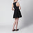 Robe courte Araco sans manches en coton noir