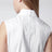 Sleeveless shirt in optical white cotton canvas