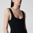 Square black one-piece swimsuit