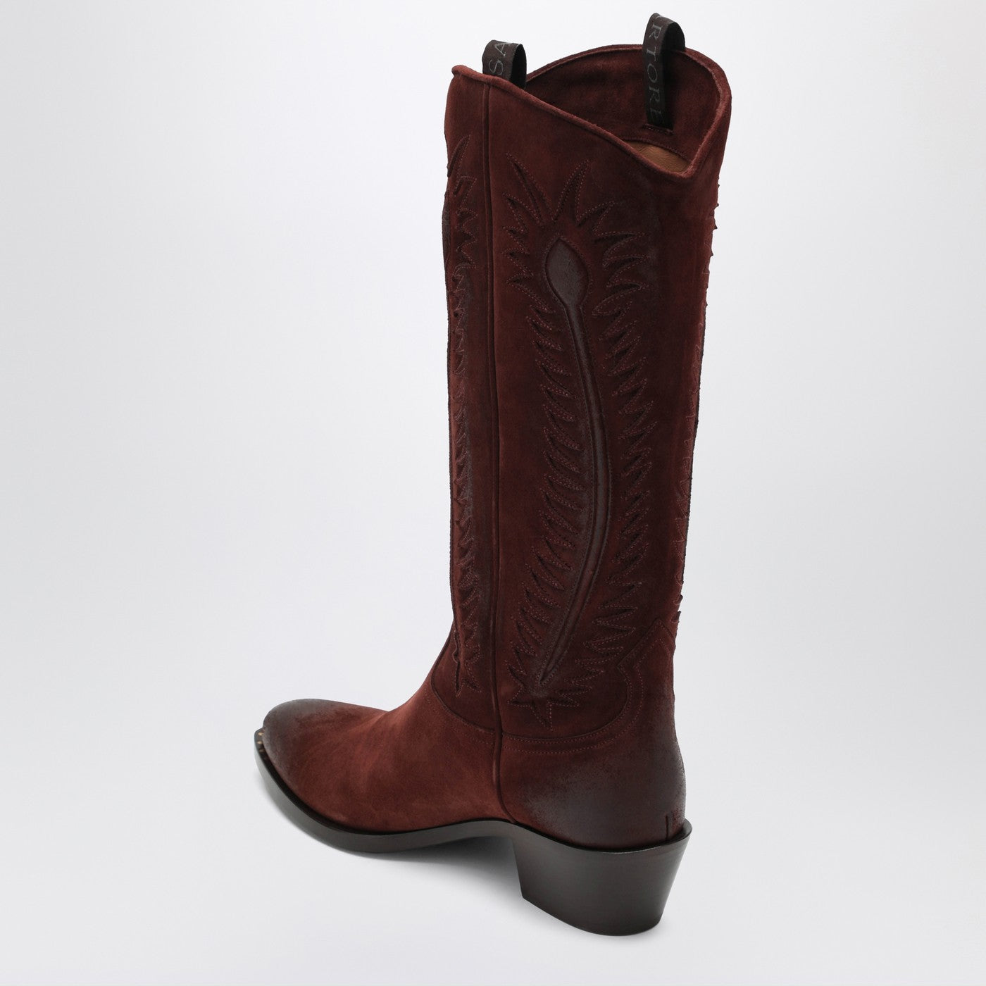 Brown suede Frida western boot