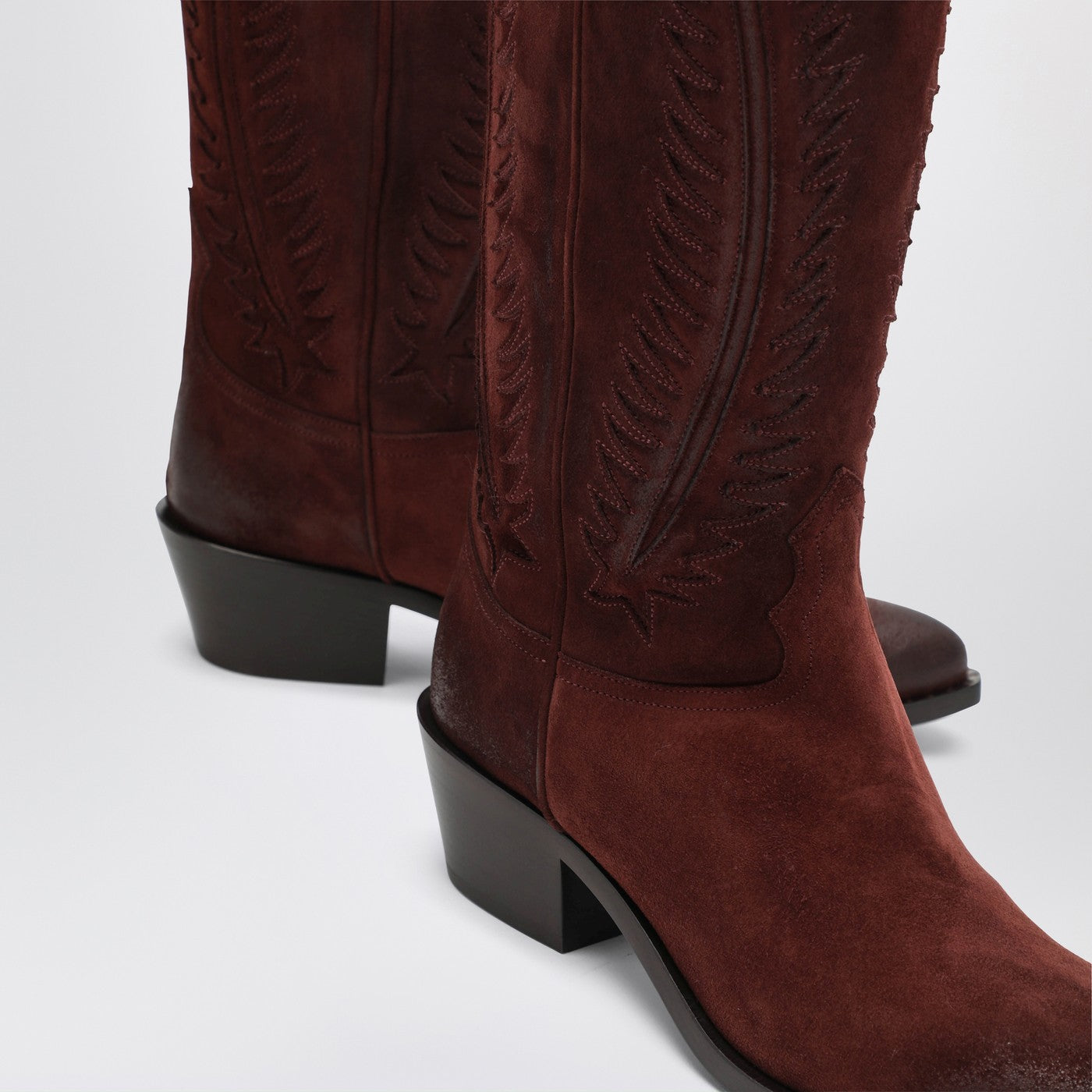 Brown suede Frida western boot