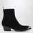 Black suede Wax ankle boot