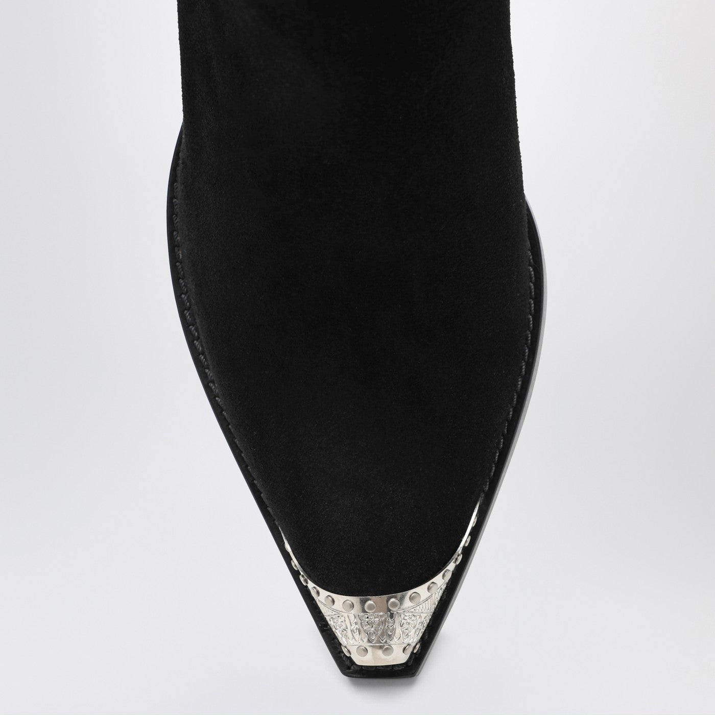 Black suede Wax ankle boot