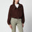 Blouson bomber Pia en daim marron Acajou