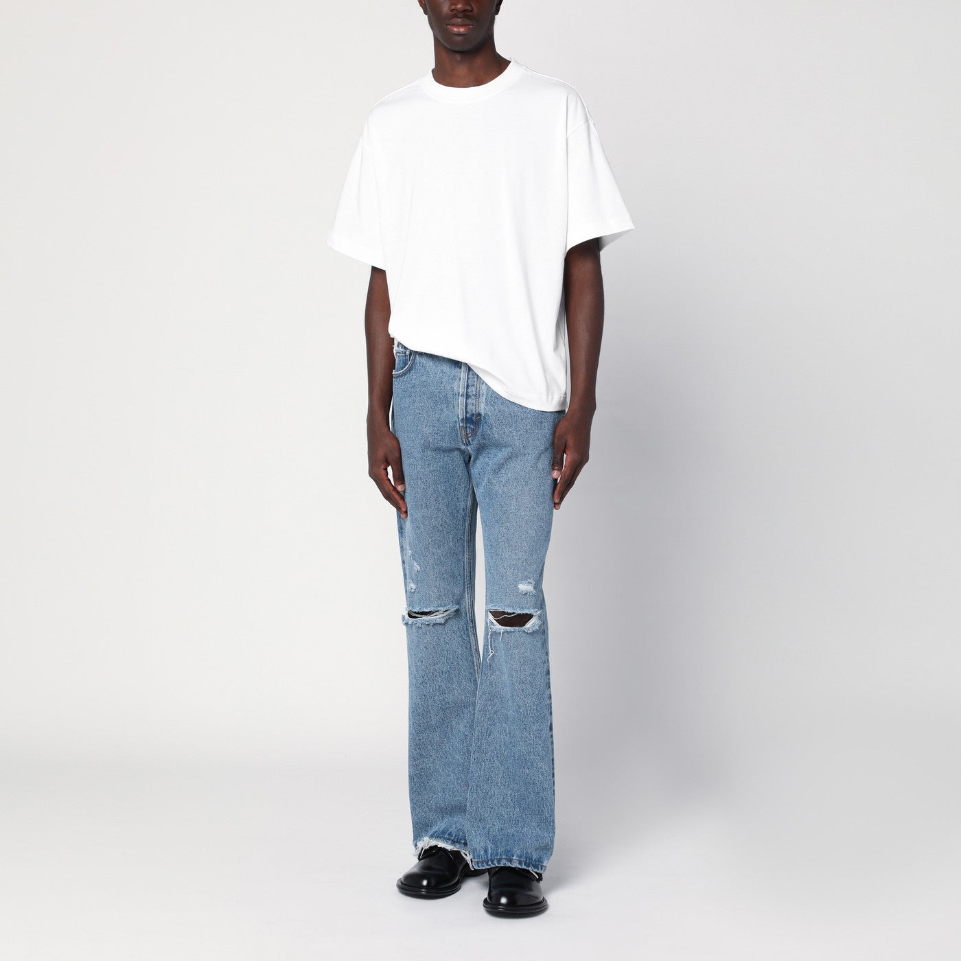 White cotton crew-neck T-shirt