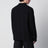 Sense black wool-blend crêpe shirt