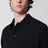 Sense black wool-blend crêpe shirt