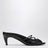 Sandalo slide Knotty nero in pelle