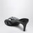 Sandalo slide Knotty nero in pelle