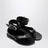 Black Sandals With Ankle Strap Closure