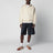 Beige Half-Zip Sweatshirt with Grosgrain Logo