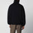 Felpa con collo e zip nera in Gros Grain