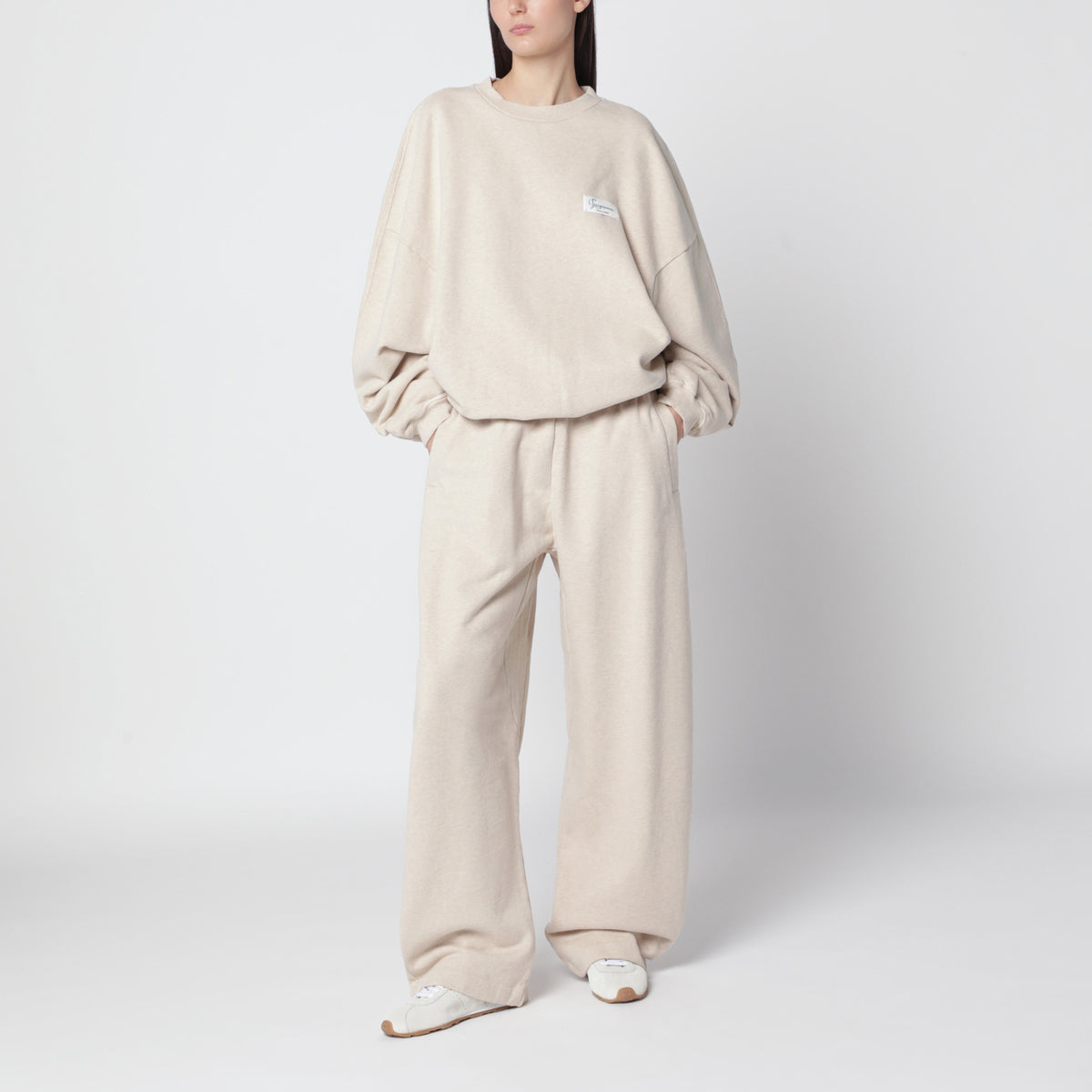 Beige Gros Grain cotton sweatshirt