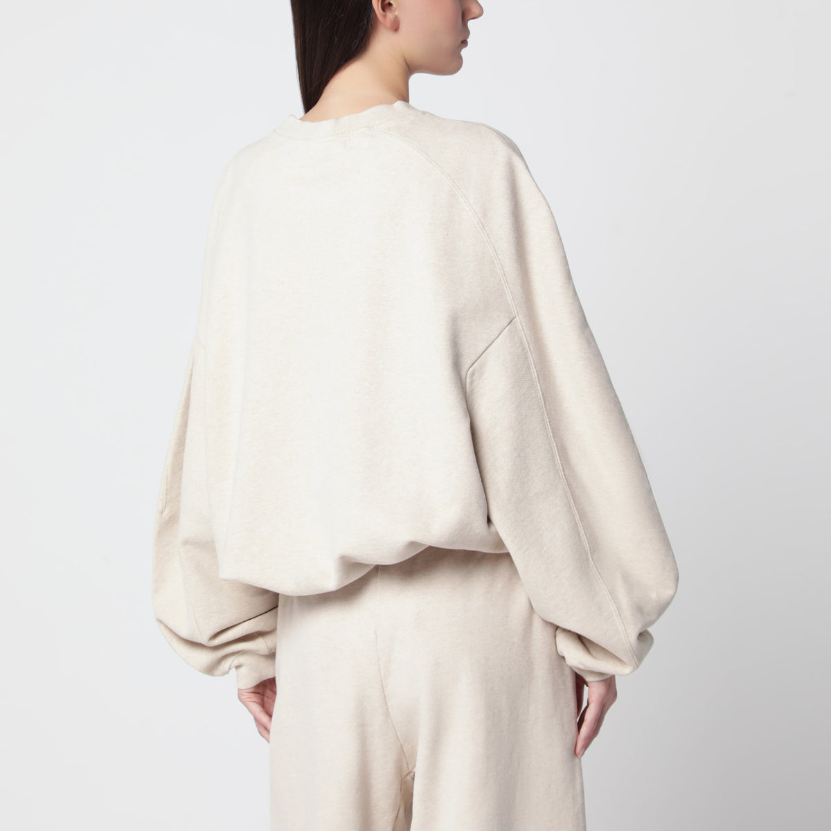 Beige Gros Grain cotton sweatshirt