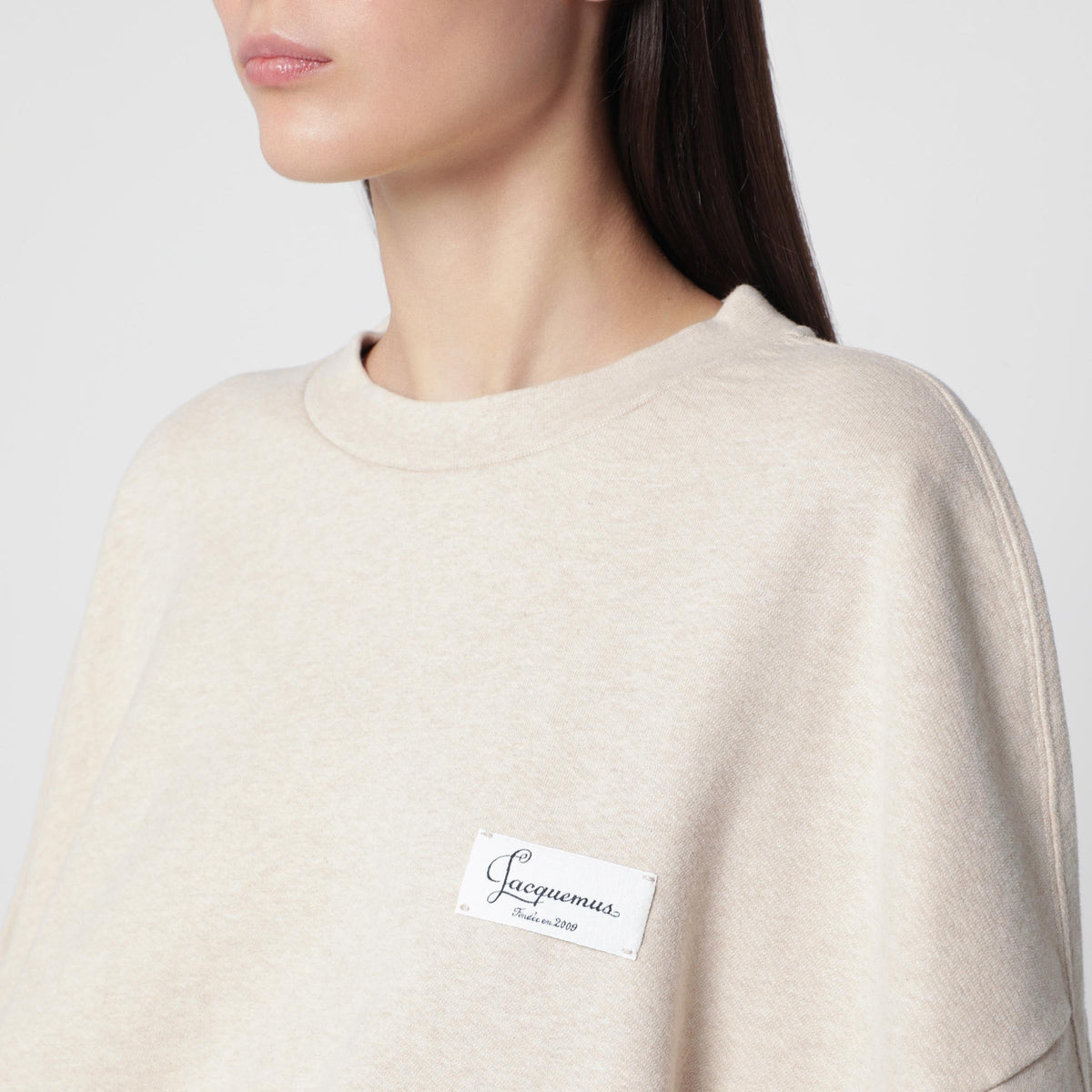Beige Gros Grain cotton sweatshirt