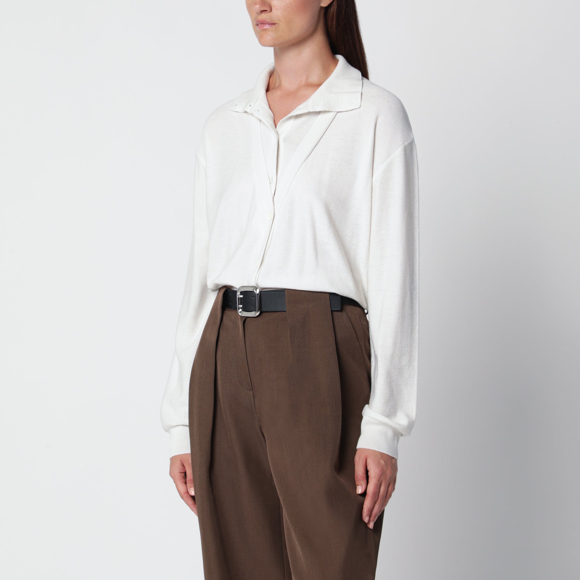 Cardigan Fabbie avorio in lana
