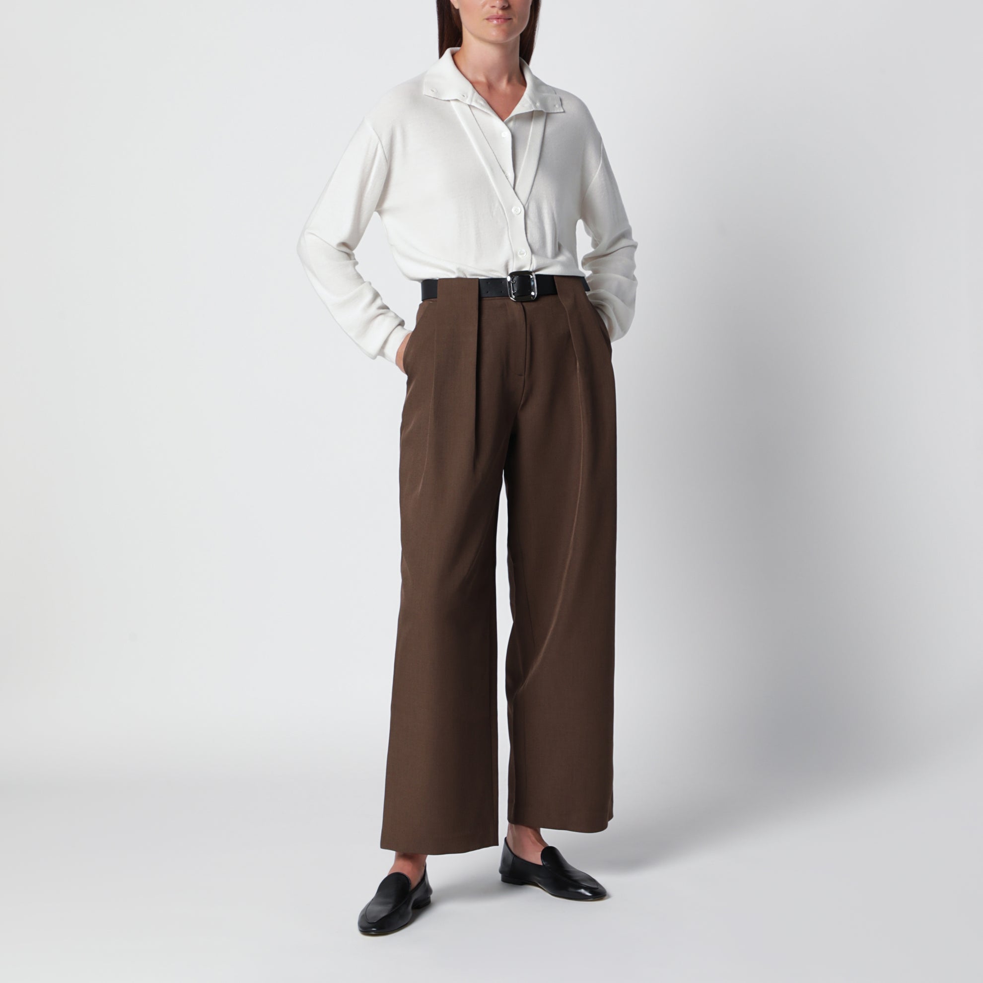 Cardigan Fabbie avorio in lana